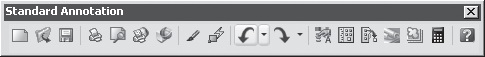 Панель инструментов Standard Annotation (Стандартная аннотационная)