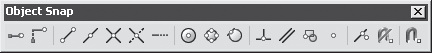 Панель инструментов Object Snap (Объектная привязка)