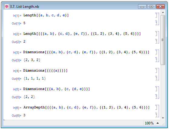 Определение структуры линейных и вложенных списков
