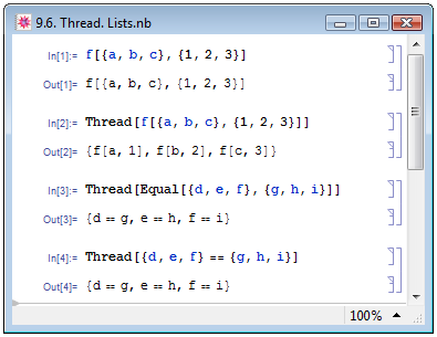 Применение функции Thread к функциям, аргументами которых являются списки