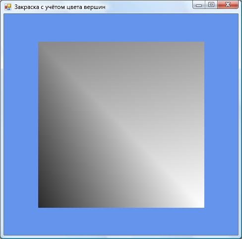  Квадрат, визуализированный с использованием черно-белого эффекта 