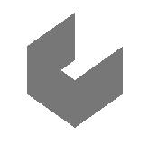 Вид освещённого фрагмента куба без указания направления нормалей для примитивов