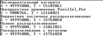 Тест распараллеливания с потоками