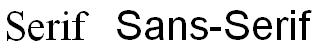 Типы шрифтов serif и sans-serif