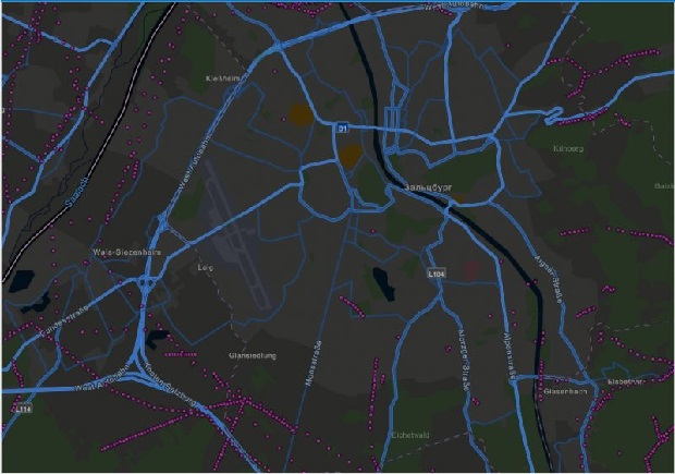 Галерея базовых карт в ArcPro. Карта Streets (Night)