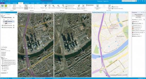 Пример использования гибридных карт в MapInfo 