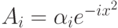 A_i=\alpha _ie^{-ix^2  }