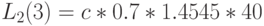 L_2(3)=c*0.7*1.4545*40