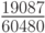 $ \frac{19 087}{60 480} $