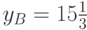 y_B=15\frac{1}{3}