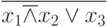 \overline{x_1 
\overline{\land} x_2 \lor x_3}