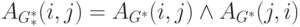 A_{G_*^*}(i,j) = A_{G^*}(i, j) wedge A_{G^*}( j, i)