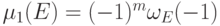 \mu_1(E)=  
(-1)^m \omega_E(-1)