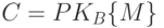 C = PK_B \{M\}