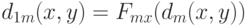 d_{1m}(x,y)=F_{mx}(d_m(x,y))