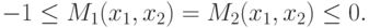 -1\le M_1(x_1,x_2)=M_2(x_1,x_2)\le 0.