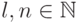 l,n\in \mathbb N