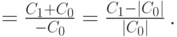 \IRR=\frac{C_1+C_0}{-C_0}=\frac{C_1-|C_0|}{|C_0|}\,.