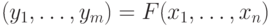 (y_1,\dots,y_m)=F(x_1,\dots,x_n)