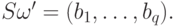 S\omega '=(b_{1}, \dots , b_{q}).