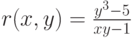 r(x,y)=\frac{y^3-5}{xy-1}