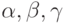 \alpha,\beta,\gamma