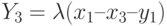 Y_3 = \lambda (x_1 – x_3 – y_1)