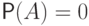 \Prob(A)=0