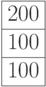 \begin{array}{|c|} \hline 200 \\ \hline 100 \\ \hline 100 \\ \hline \end{array}