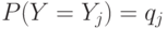 P(Y=Y_j)=q_j