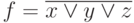 f=\overline{x\vee y\vee z}