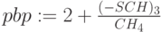 pbp:=2+\frac{(-SCH)_3}{CH_4}