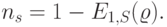 n_s=1-E_{1,S}(\varrho).