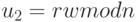 u_2 = rw mod n