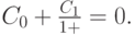 C_0+\frac{C_1}{1+\IRR}=0. 