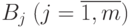 B_j\;(j=\overline{1,m})