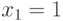 x_1 = 1