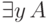 \exists y\,A