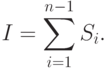 I=\sum \limits_{i=1}^{n-1}S_i.