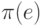 \pi(e) 