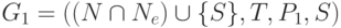 G_{1} = ((N \cap  N_{e}) \cup  \{ S\} , T, P_{1}, S)