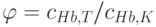 \varphi=c_{Hb,T}/c_{Hb,K}