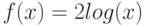 f(x)=2log(x)