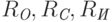 R_{\textit{О}}, R_{\textit{С}}, R_{\textit{И}}