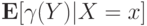 \mathbf E[\gamma(Y) | X = x ]