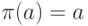 \pi (a)=a