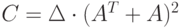 C=\Delta\cdot (A^T+A)^2