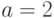 a=2