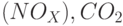 (NO_X), CO_2