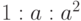 1 : a : a^2 